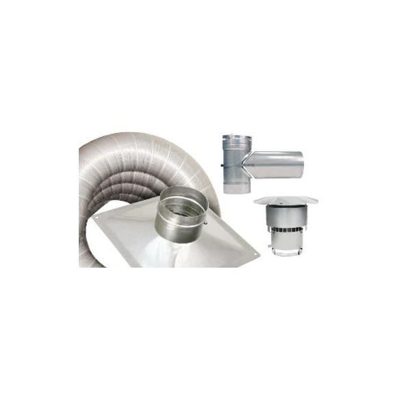 3 in. x 20 ft. 316Ti Stainless Steel Chimney Liner Kit with Tee Connector