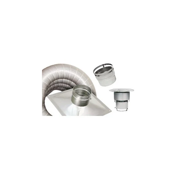 4 in. x 25 ft. 316Ti Stainless Steel Chimney Liner Kit with Appliance Insert Connector