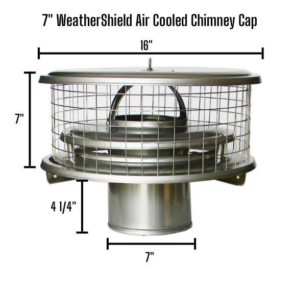 7 in. WeatherShield Chimney Cap - Air Cooled