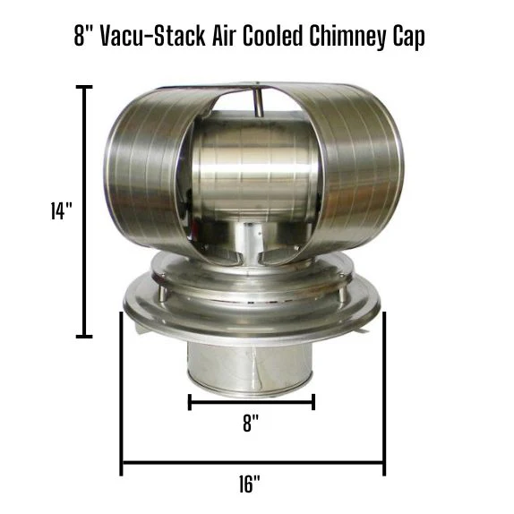 8 in. Vacu-Stack Chimney Cap - Air Cooled