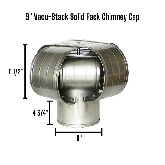 9 in. Vacu-Stack Chimney Cap - Non Air Cooled