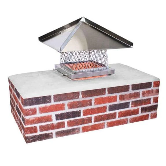 Bolt On Single Flue Stainless Steel Chimney Cap with Big Designer Lid