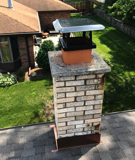 Stainless Steel Chimney Cap - Bolt On Single Flue with Flat Lid - Image 3