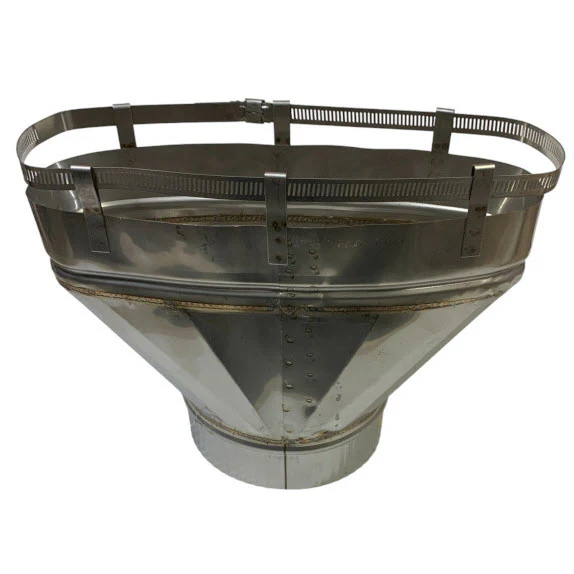 Oval to Round Flex Liner Adaptor 6 in. to 12 1/2 in. x 5 in. - Clearance - Image 2